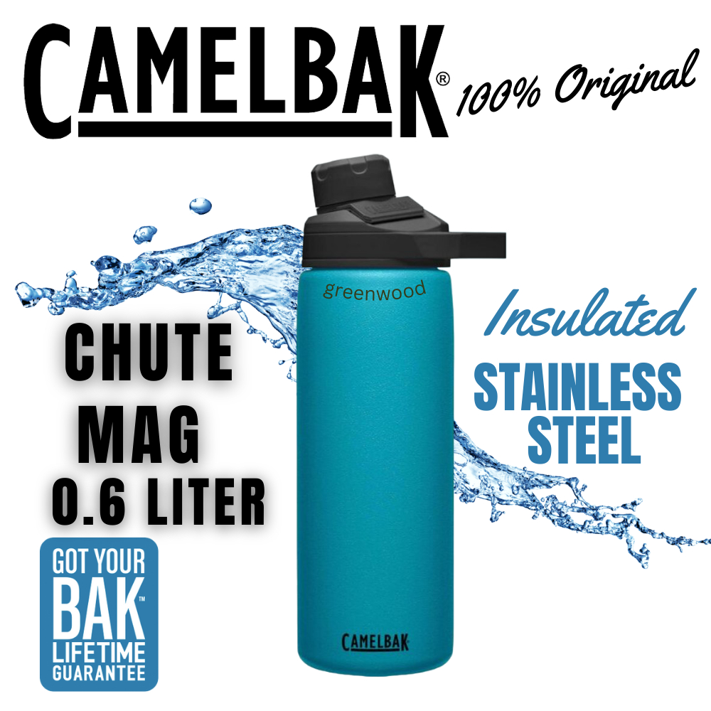 CAMELBAK Chute Mag 20oz Water Bottle Stainless Steel (Original, 0.6 Liter, Insulated, thermos flask)