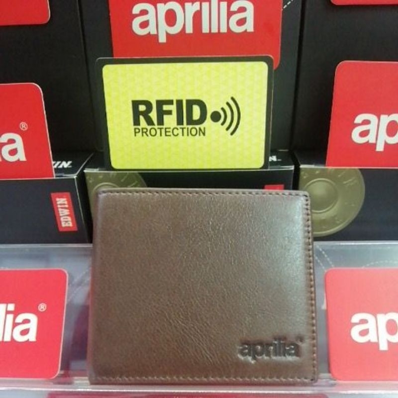 Aprilia RFID Leather Wallet 14Card Compartment และ 2Pocket Money 1Zipper Pocket Coin