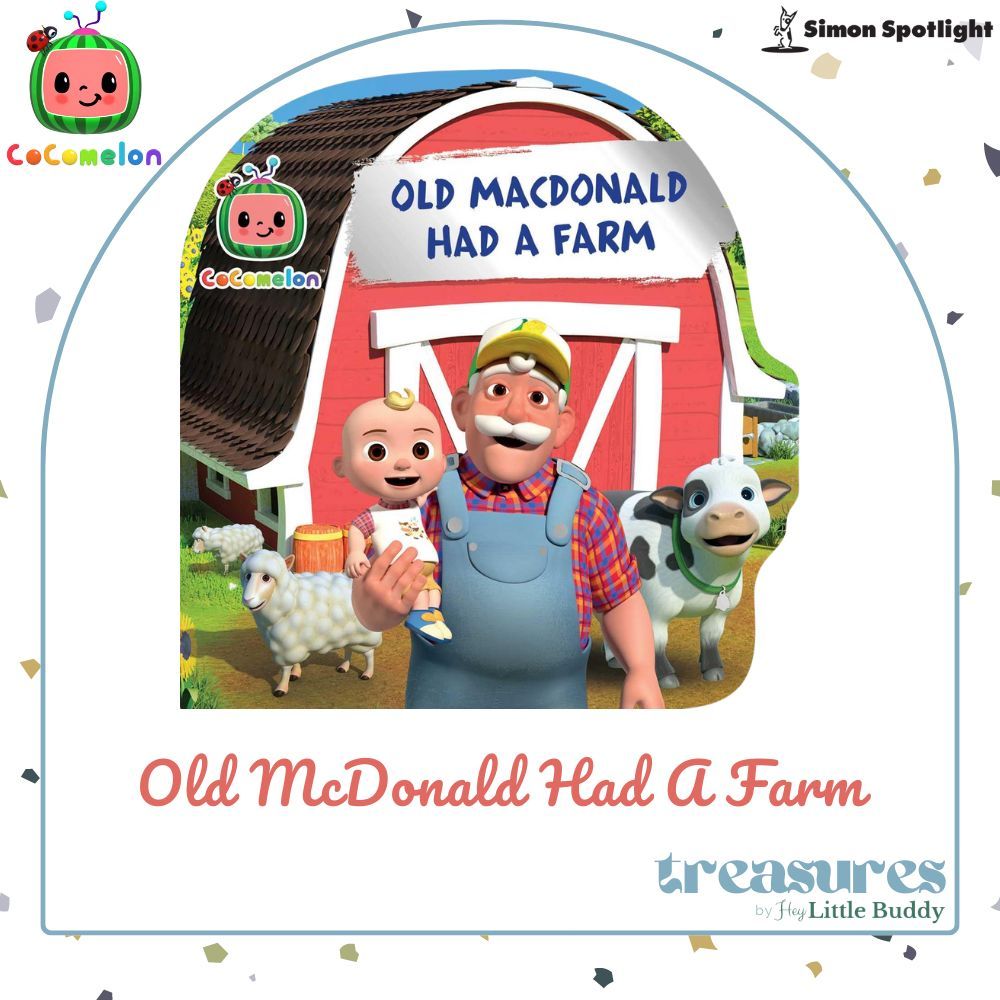 Cocomelon Old MacDonald Had A Farm Board Shaped Book อ่าน Sing Along สัตว์ JJ เด็กทารกเด็กวัยหัดเดิน