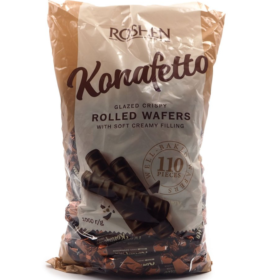 KONAFETTO ROSHEN COCOA NERO CRISPY WAFERS & CREAM ( 1KG )