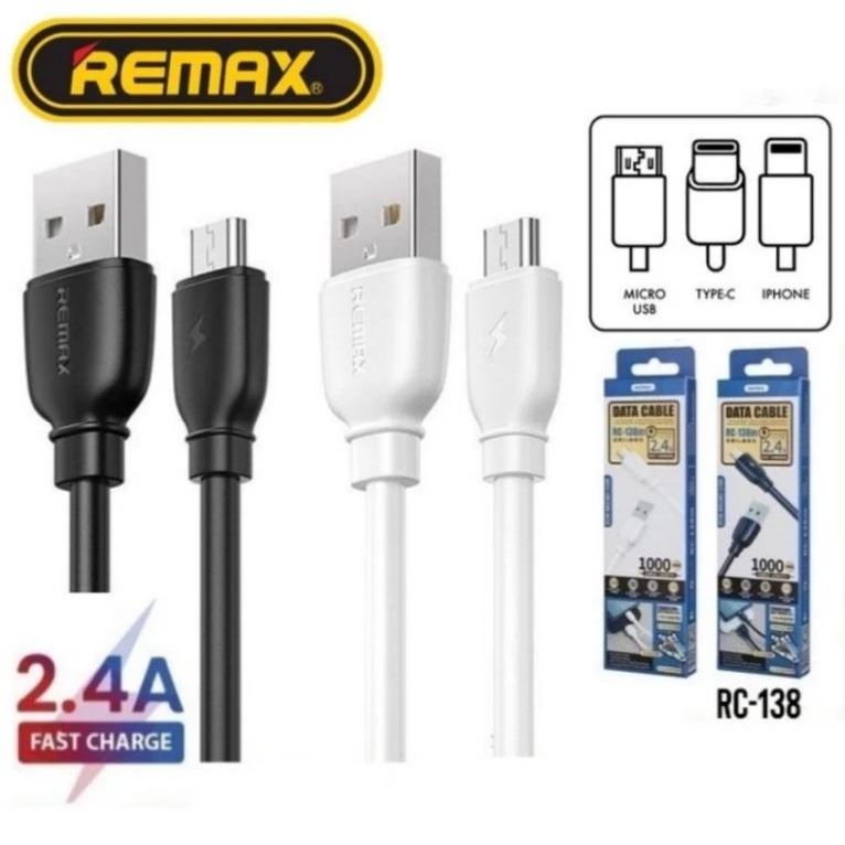 REMAX RC-138 SUJI PRO SERIES CABLE 2.1A 100CM สําหรับ MICRO USB TYPE C DATA CABLES