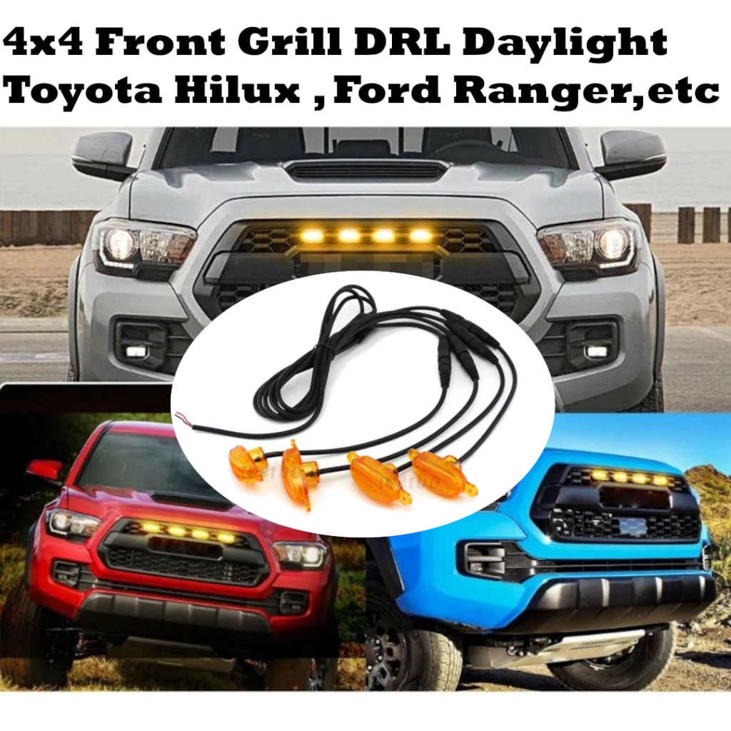 Toyota Hilux Ford Ranger 4x4 กระจังหน้ารถ Daylight DRL ไฟวิ่งกลางวันหลอดไฟ Led Lampu Senja