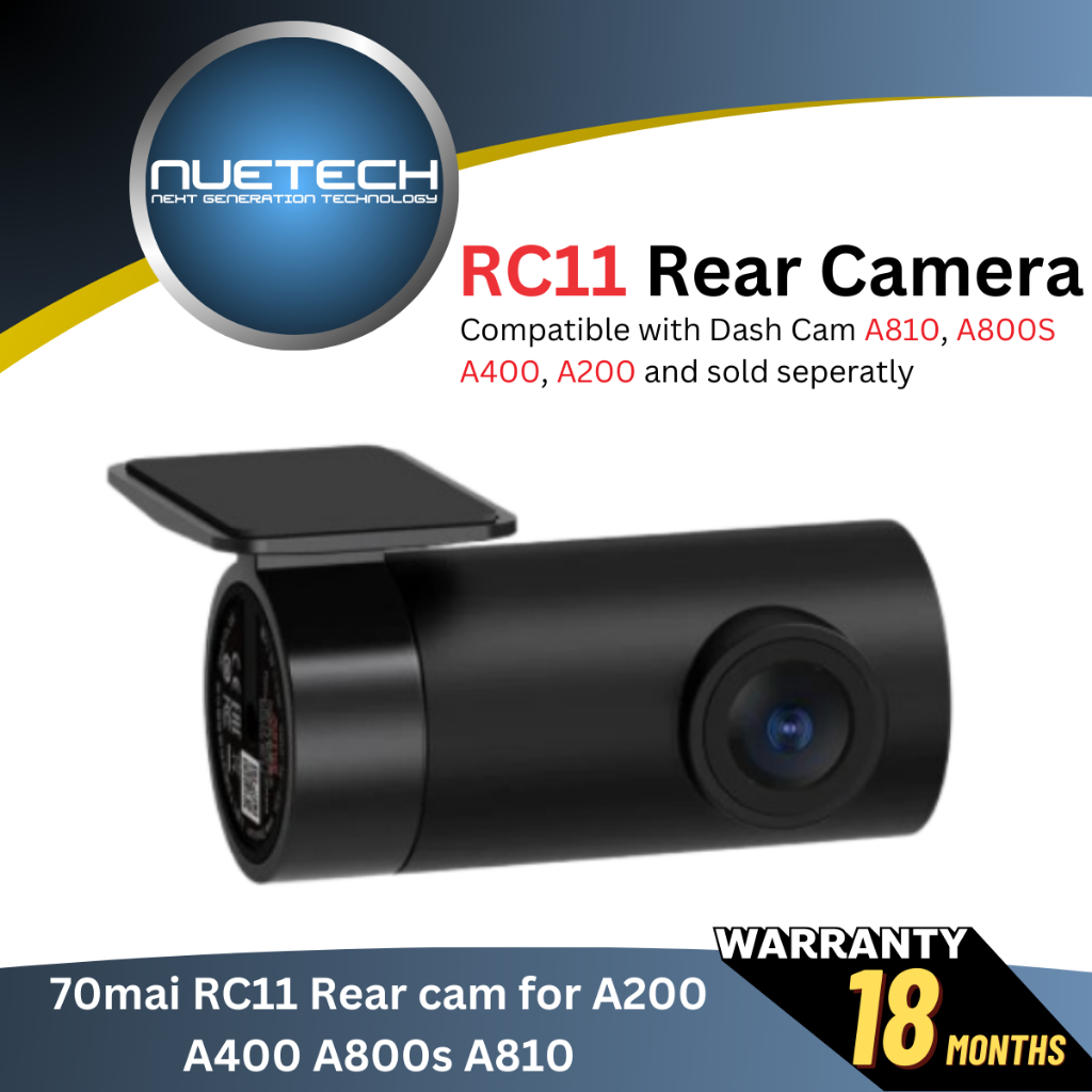 70mai Dashcam กล้องหลังเข้ากันได้สําหรับ A410 / A800SE / A810S / T800 / T400 / A810 Lite