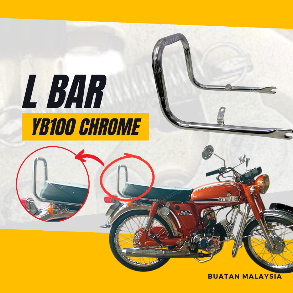 YB100 L BAR - YAMAHA YB 100 FIRST MODEL HANDLE SEAT BAR SPOILER L-BAR ด้านหลังที่เข้าลิ้นชัก BESI BE