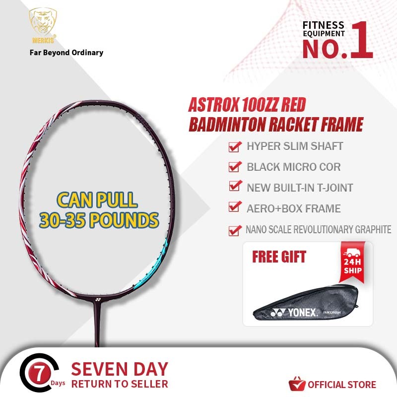 YONEX ASTROX 100ZZ Kurenai แบดมินตัน Aerial Shooting คาร์บอนเต็มเดี่ยว 4U 30-35Lbs 83g