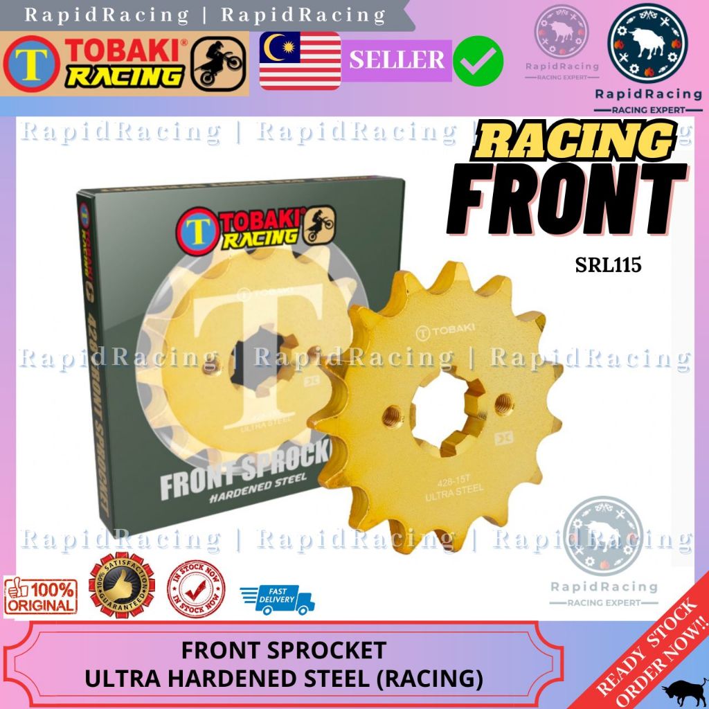 SRL115<< TOBAKI RACING FRONT SPROCKET ULTRA HARDENED STEEL YAMAHA SRL LAGENDA 115 LAGENDA115