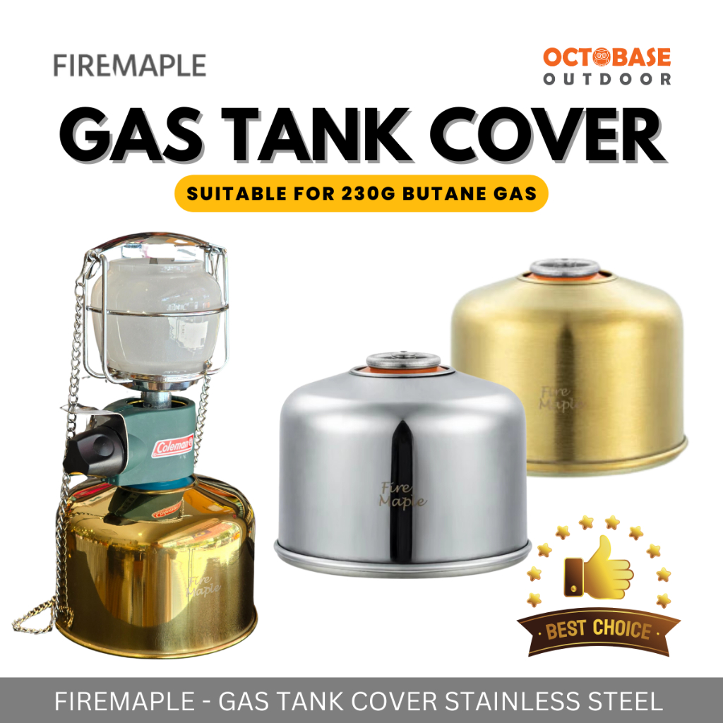 FIREMAPLE - GAS CANISTER COVER PROTECTION SARUNG BUTANE GAS STAINLESS STEEL DOME STYLE