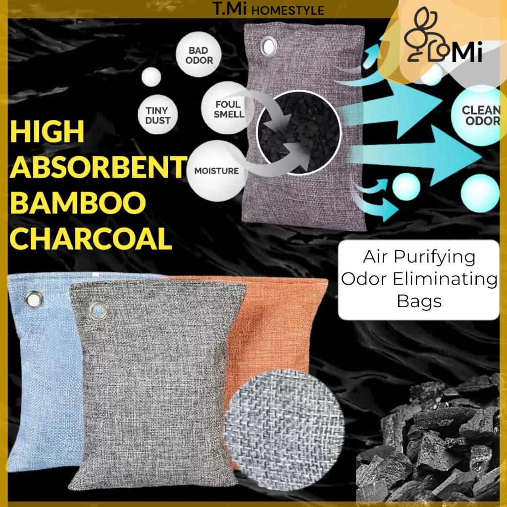 TMi Air Freshener Bag Car Bamboo Indoor Multi-Functional Deodorization Bamboo Charcoal Bag ตู้เสื้อผ
