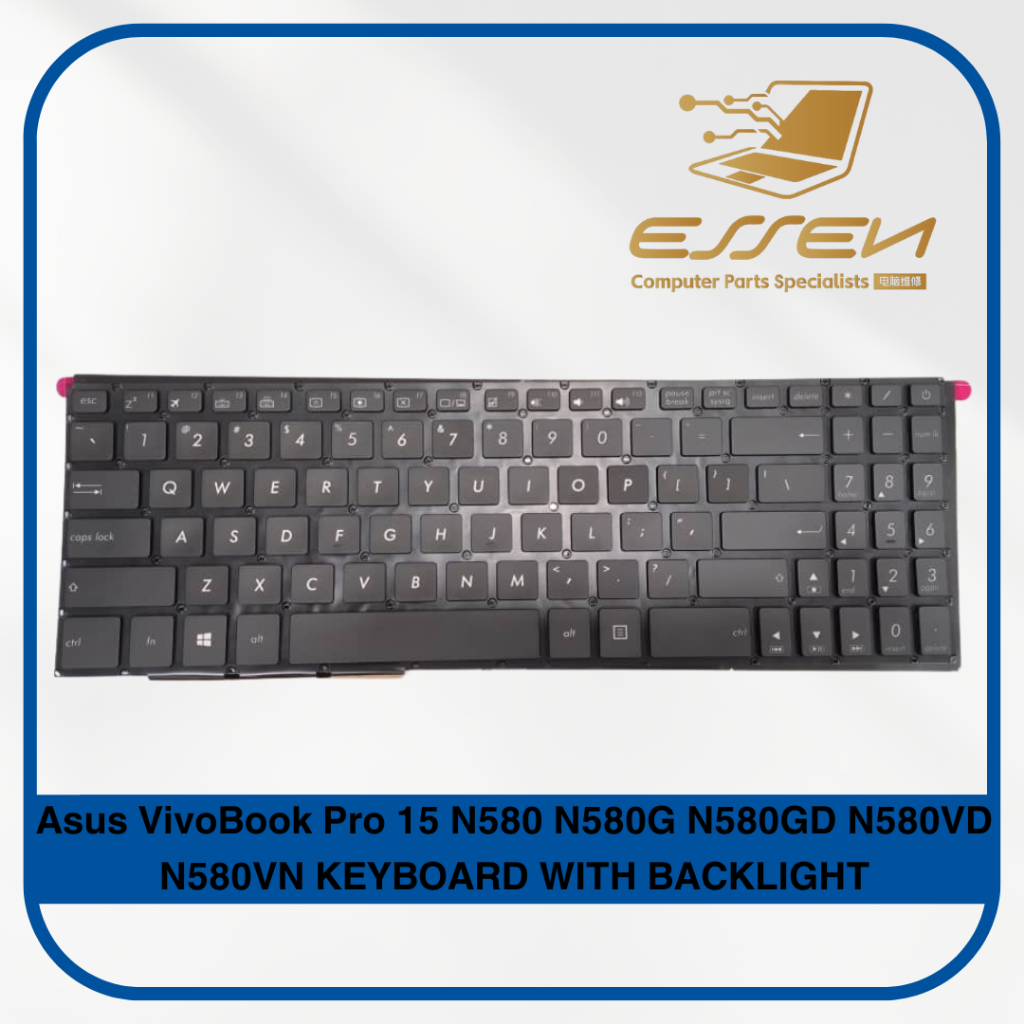 แป้นพิมพ์ทดแทนสําหรับ ASUS VivoBook Pro 15 N580 N580G N580GD N580VD N580VN คีย์บอร์ดพร้อมแบ็คไลท์