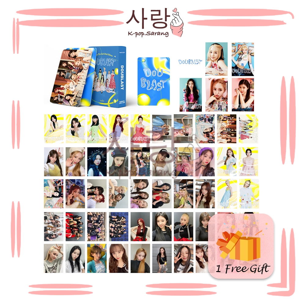 55pcs Kep1erDOUBLASTBlue LOMO การ์ดชุดคอลเลกชัน Kpop Huening Bahyyih Ezaki Hikaru Choi Yu-jin Xiaoti