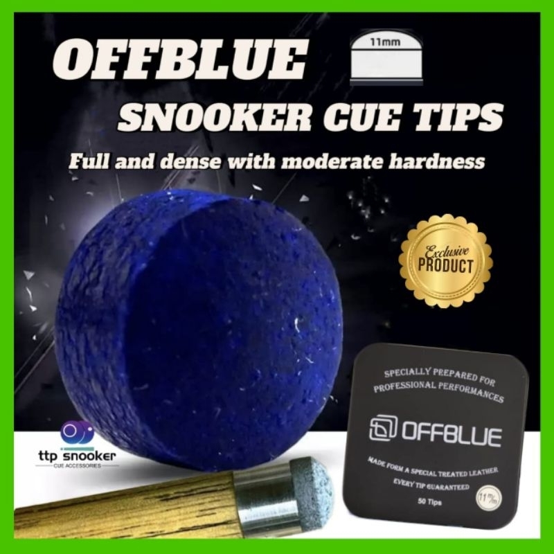 OFFBLUE ปลายคิวสนุ๊กเกอร์หนังท็อปเกรน (Medium Hard & Hard 11mm)