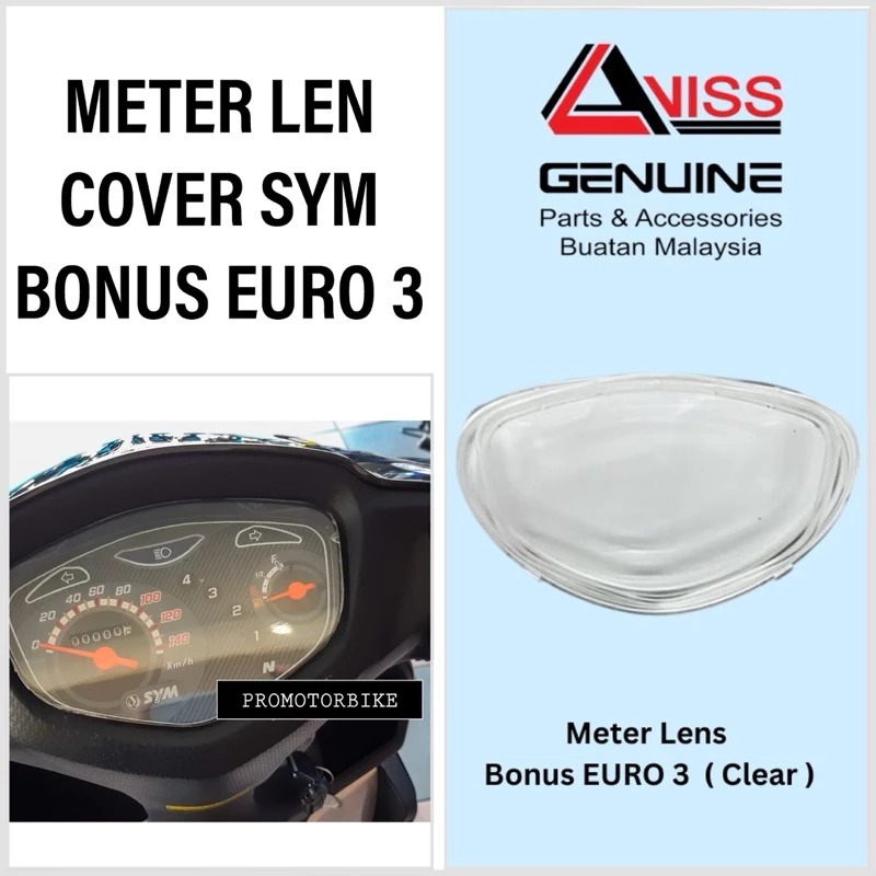 SYM BONUS EURO3 เมตร เลนส์ 0 ฝาครอบฉนวน CERMIN KACA SPEEDOMETER SPEEDO EURO-3 EURO 3 BONUS110 110 SY