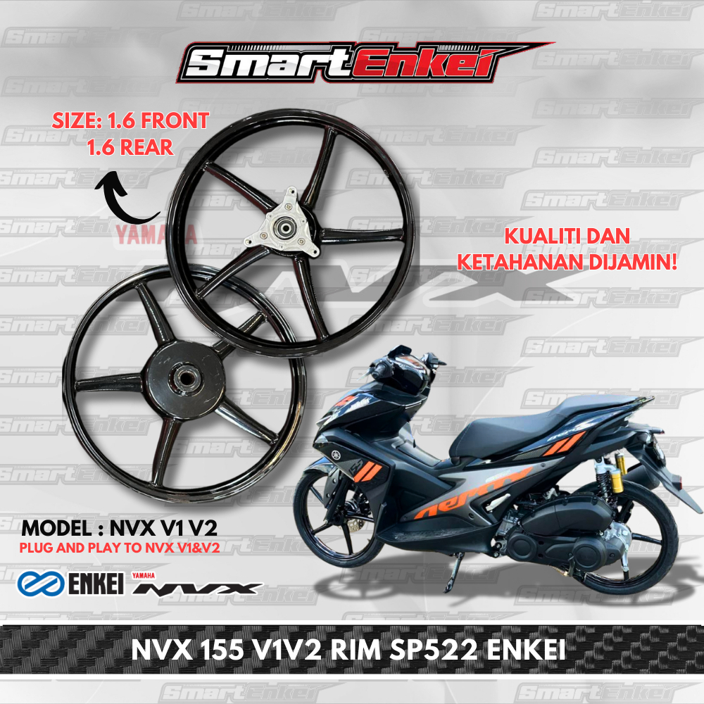 NVX155 V1/V2 RIM SP522 ENKEI สีดํา