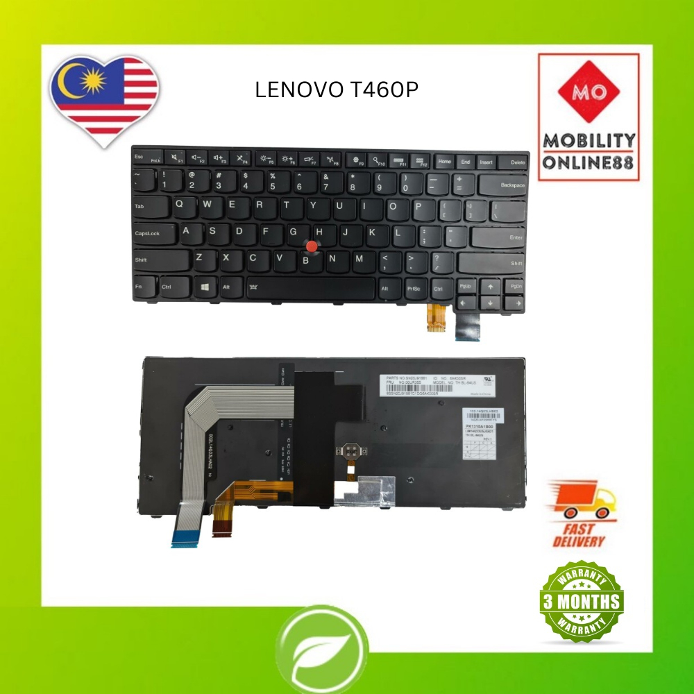 LENOVO T460P T480 แป้นพิมพ์แล็ปท็อปแบ็คไลท์