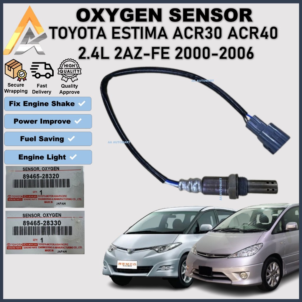 Denso Japan TOYOTA ESTIMA ACR30 ACR40 2.4L 2AZ 00-06" EXHAUST OXYGEN SENSOR LAMBDA O2 SENSOR 89465-2