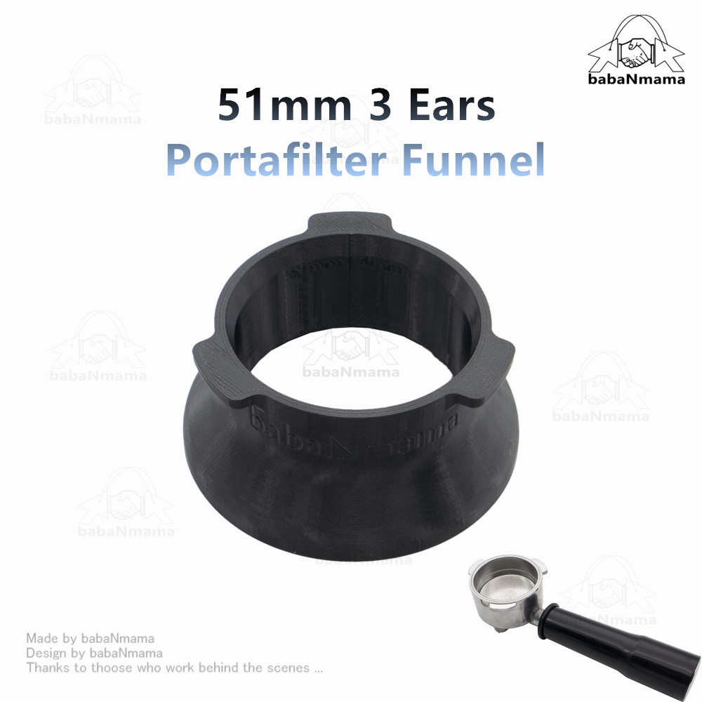 51mm Espresso 3Ears Portafilter Funnel Gemilai Donlim DESSINI DeLonghi