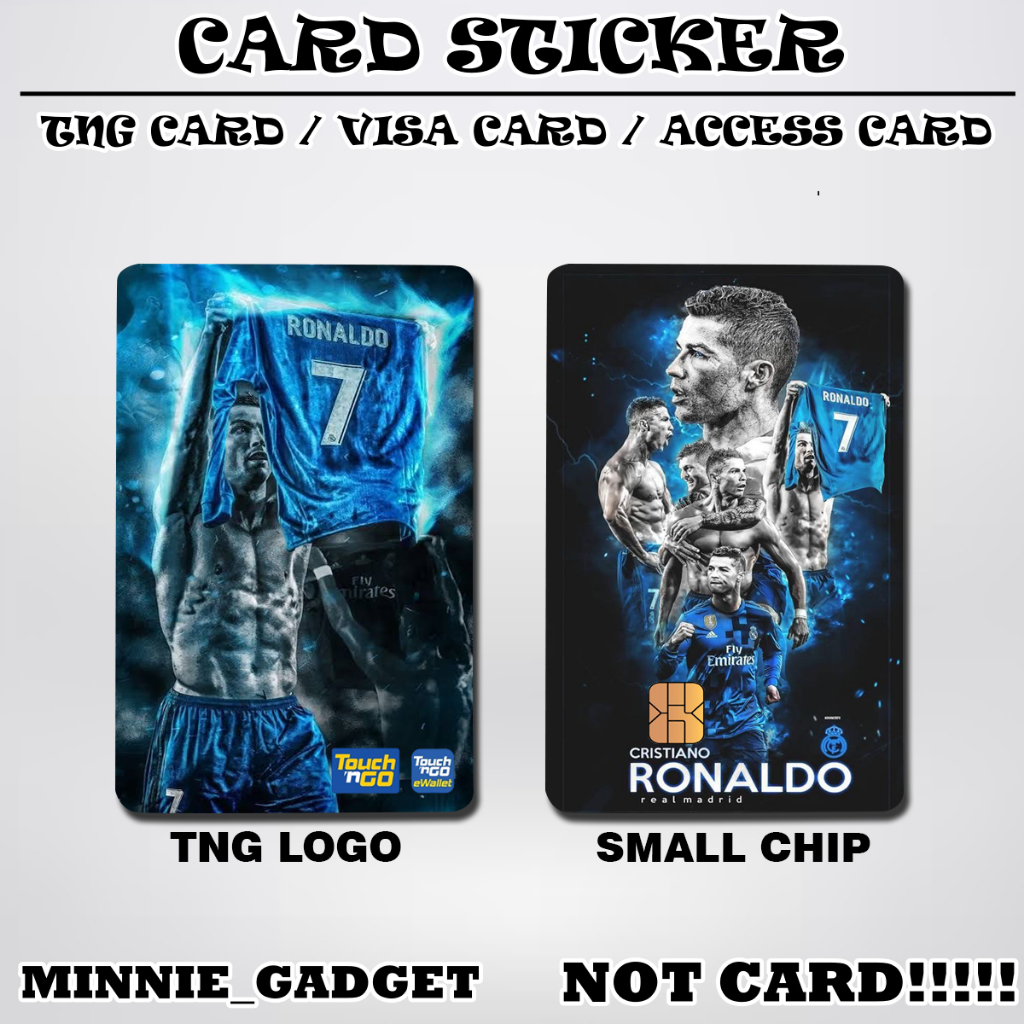[ CRISTIANO RONALDO ] Touch n Go Card Sticker Cover TNG / MASTER / VISA / CREDIT/ DEBIT CARD