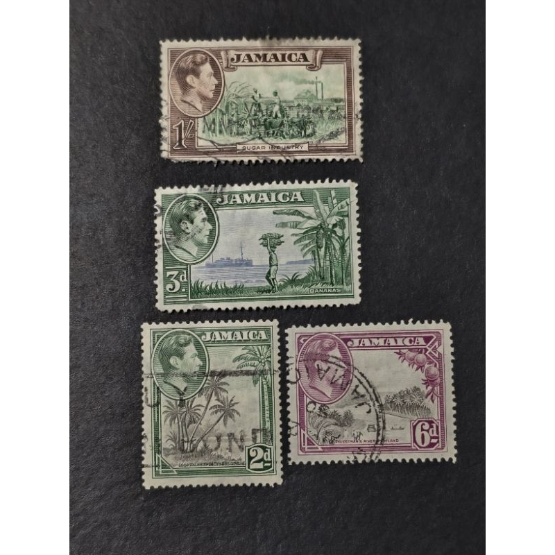 JM04 Jamaica 1938 แสตมป์อนุพันธ์ 4v ใช้แล้ว