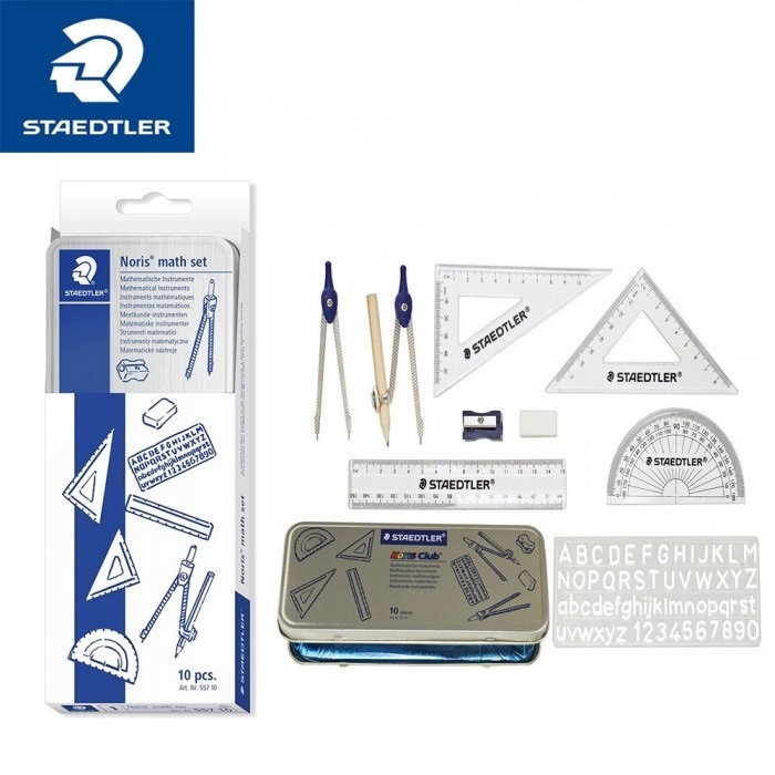STAEDTLER NORIS CLUB MATHS SET ( 557-10 ) 10 PIECES x 10 ชุด