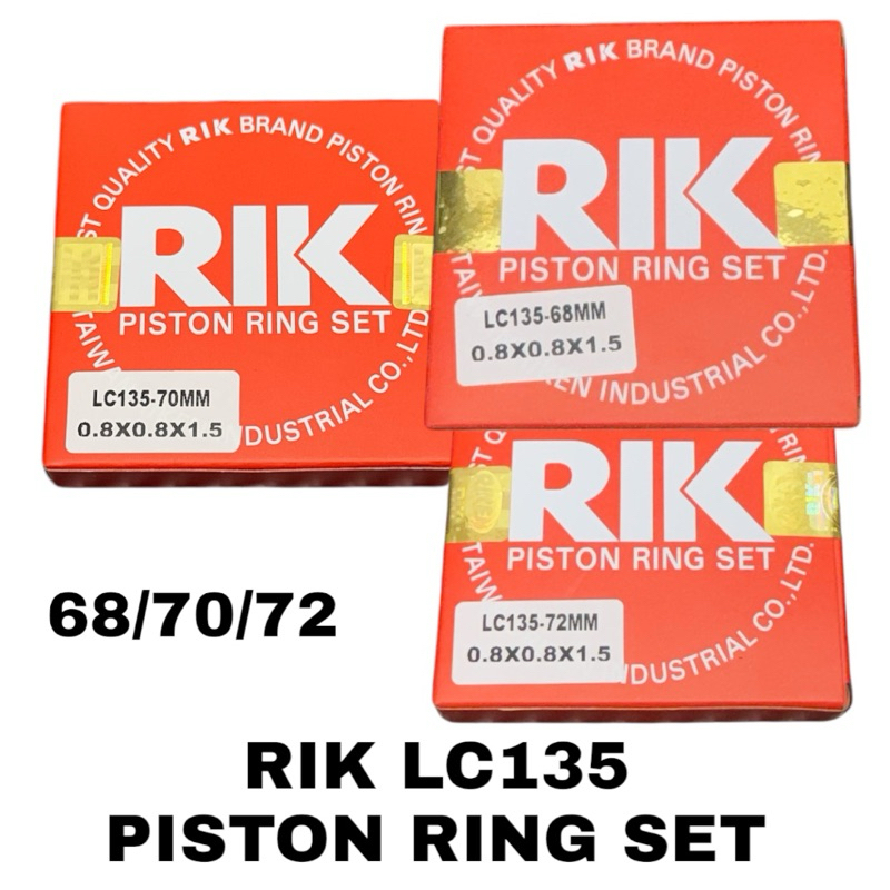 LC/Y15/EX5 RIK PISTON RING UNIVESAL 53MM ถึง 72MM