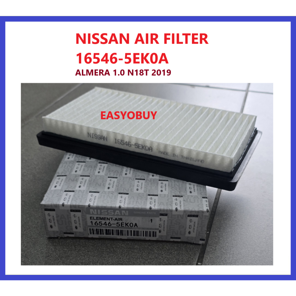 NISSAN AIR FILTER 16546-5EK0A ALMERA 1.0 N18T 2019