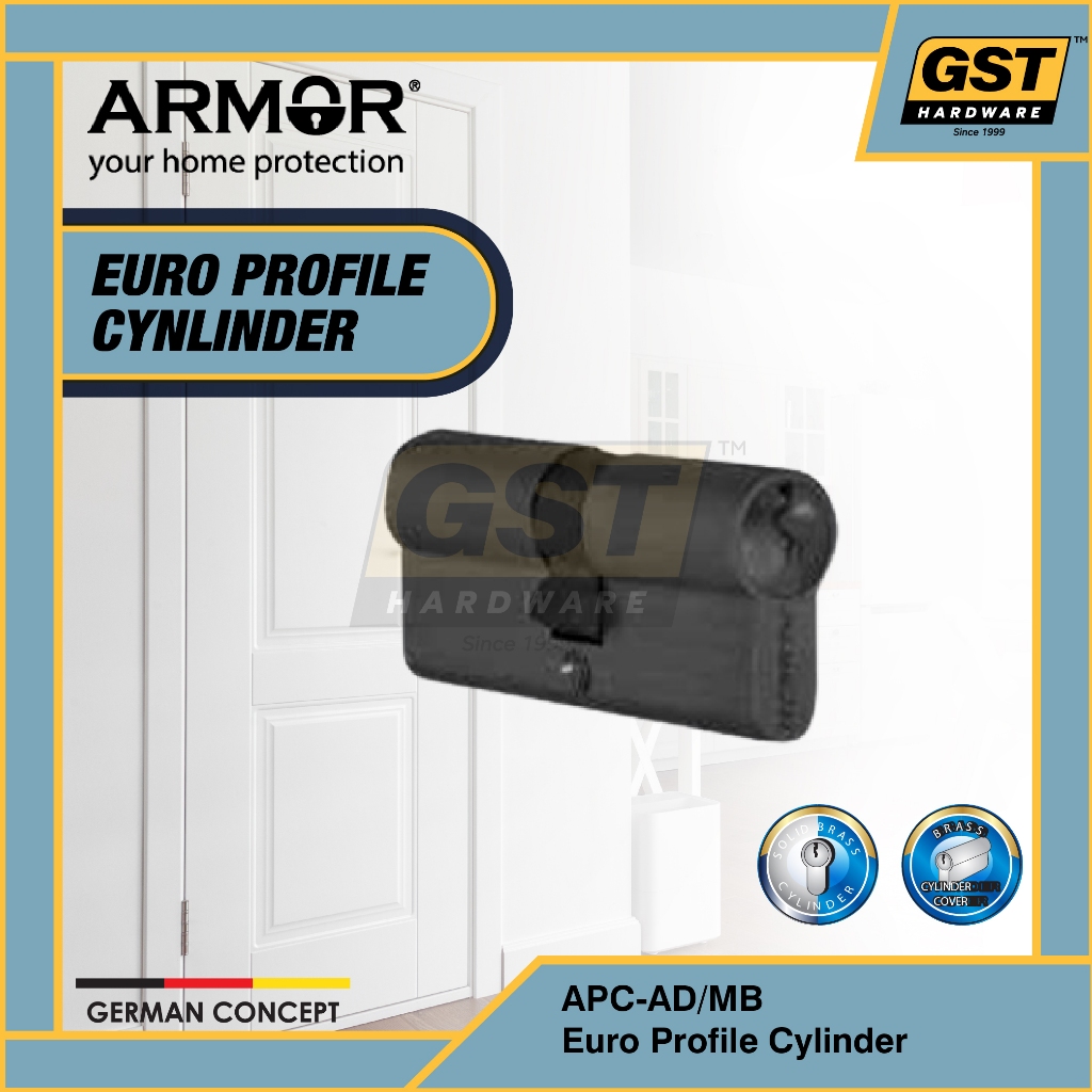 Armor Euro Profile กระบอกล็อคประตู Thumbturn & Key Double กระบอก 60/70 มม.