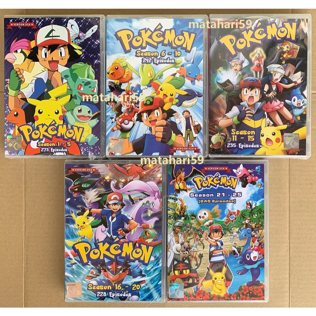 Pokemon TV Series Anime DVD เวอร์ชันภาษาอังกฤษ