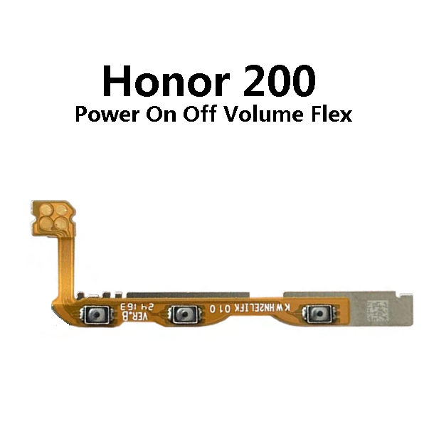 Honor 200 / Honor200 ( ELI-AN00, ELI-NX9 ) เปิดไฟด้านข้าง Volume Up Down Flex Cable Ribbon OnOff สํา