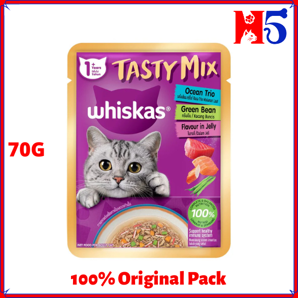 WHISKAS เทสตี้มิกซ์ เพาช์ 70G อาหารแมวเปียก/ มาคานัน คุด/ อาหารสัตว์เลี้ยง ราคา ถูกที่สุด ดีลบีเคเค แกลเลอรีภาพที่ 9