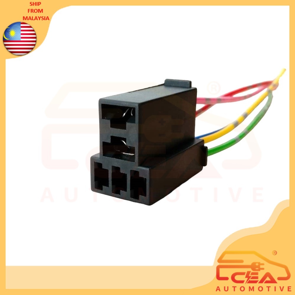 1PCS 5 PIN PROTON WIRA WAJA AIRCOND RELAY HEADLAMP RELAY ซ็อกเก็ต CONNECTOR 5pin