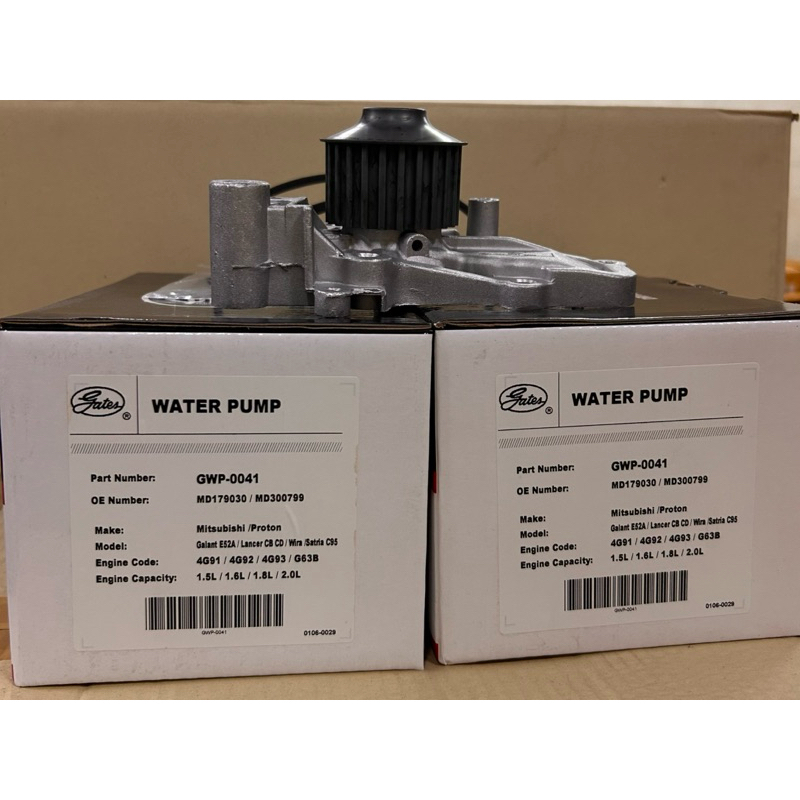 Proton Wira 1.6 SOHC , 1.8 SOHC/DOHC 4G93 , Putra 1.8 DOHC 4G93 , ปั๊มน้ํา (Gates)(Gwp0041)(รับประกั