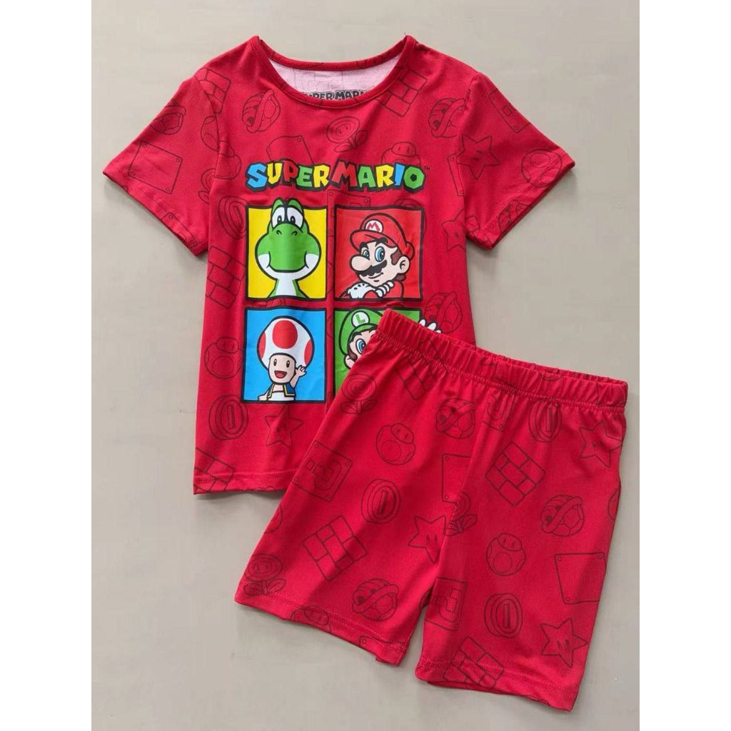 Super Mario Set Boy With Short Pants Size 4 Years to 9 Years
