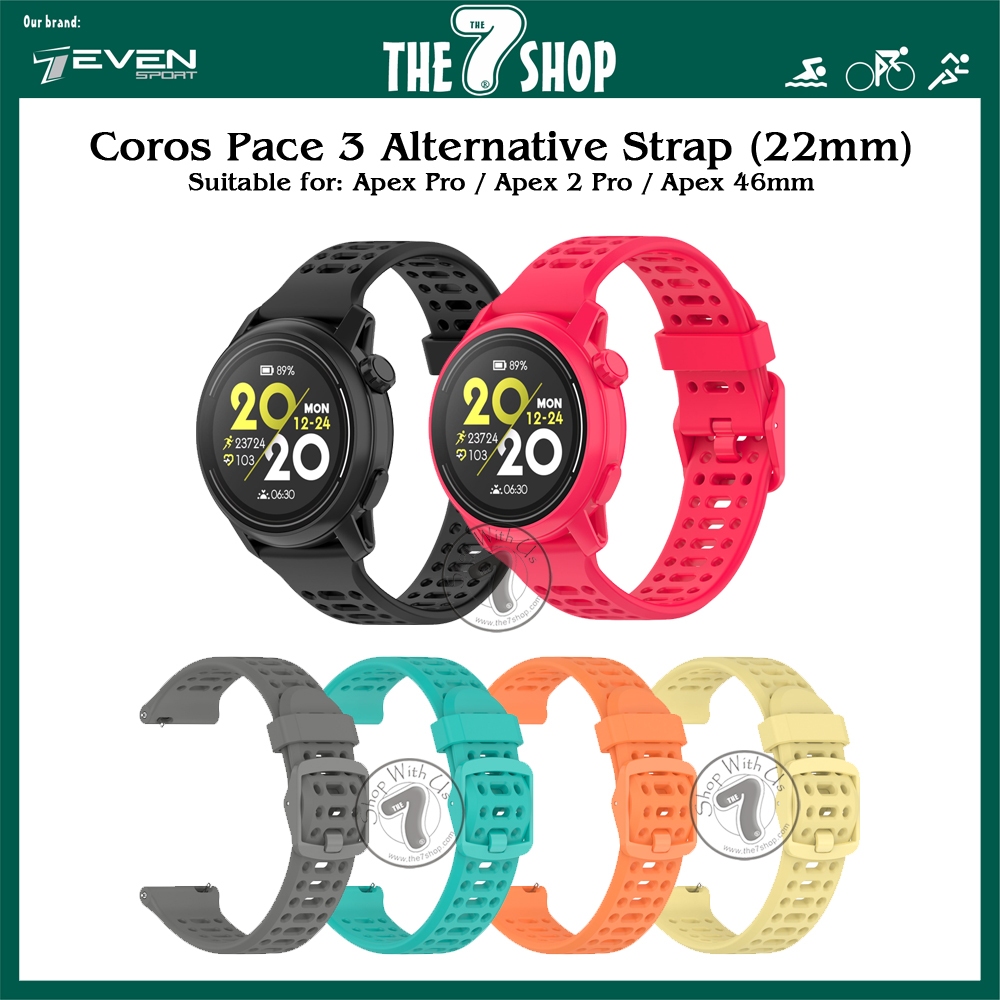 [ใหม่] Coros Coros 3 / Apex 2 Pro Alternative Silicone Strap 22mm / Tali Jam Coros Pace 3