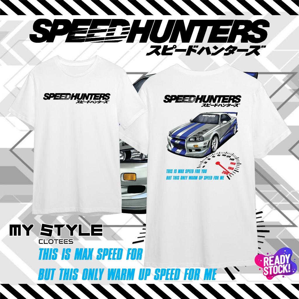 เสื้อยืด Speedhunters Skyline Edition ผ้าฝ้าย 100%/บาจู Speedhunters Skyline Edition ผ้าฝ้าย 100%