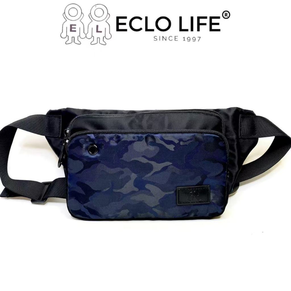 ECLO LIFE กระเป๋าคาดเอวกระเป๋าสะพายข้างไนลอนกันน้ํา 40802