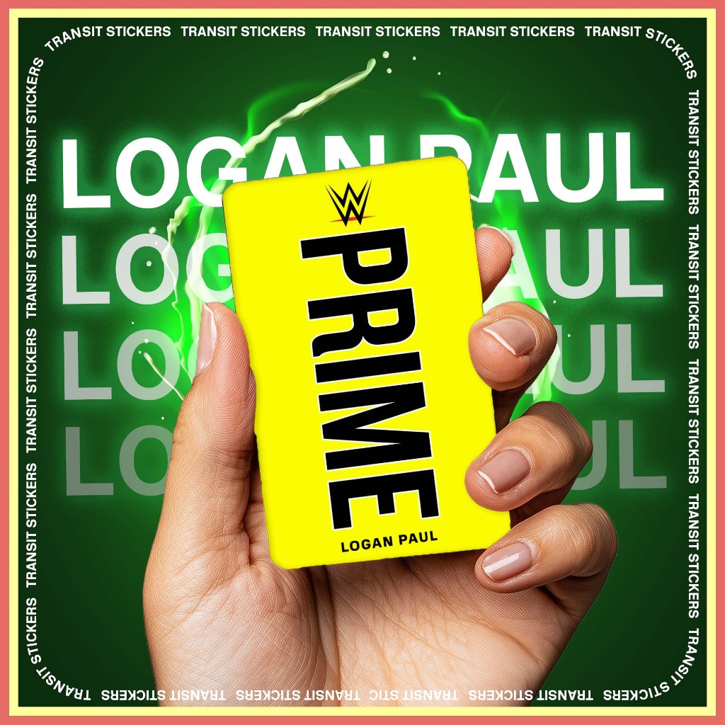 Logan Paul WWE PRIME Fan Art Custom Touch n Go MyRapid Card Sticker Transit Stickers