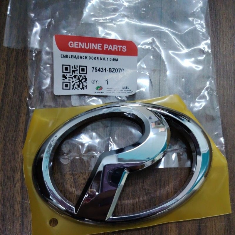 *Perodua Myvi Lagi ที่ดีที่สุด 2011-2016 ด้านหลัง /Belakang Emblem Mark โลโก้ Alza 2014-2022 75431-b