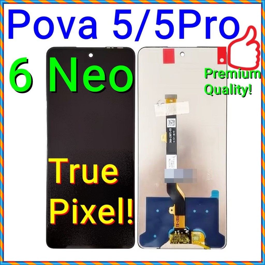 (สีจริง) ใหม่จอแสดงผล IPS LCD Touch Screen Digitizer ชุด Tecno Pova 5 Pro 5G / 6 Neo / LH8n