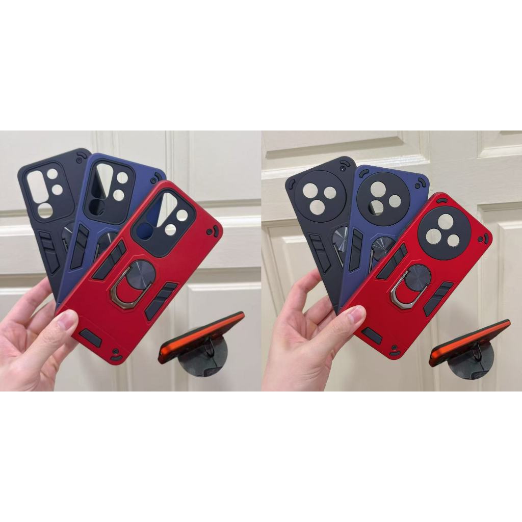 VIVO Y29(4G)/VIVO Y39(5G) Hybrid Armor Metal Ring Holder Hard Case Stand Case