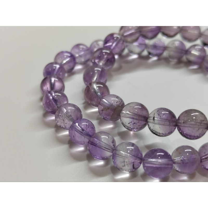 [สร้อยข้อมือคริสตัลธรรมชาติ]กระต่ายกระต่ายกระต่ายสีม่วงผม