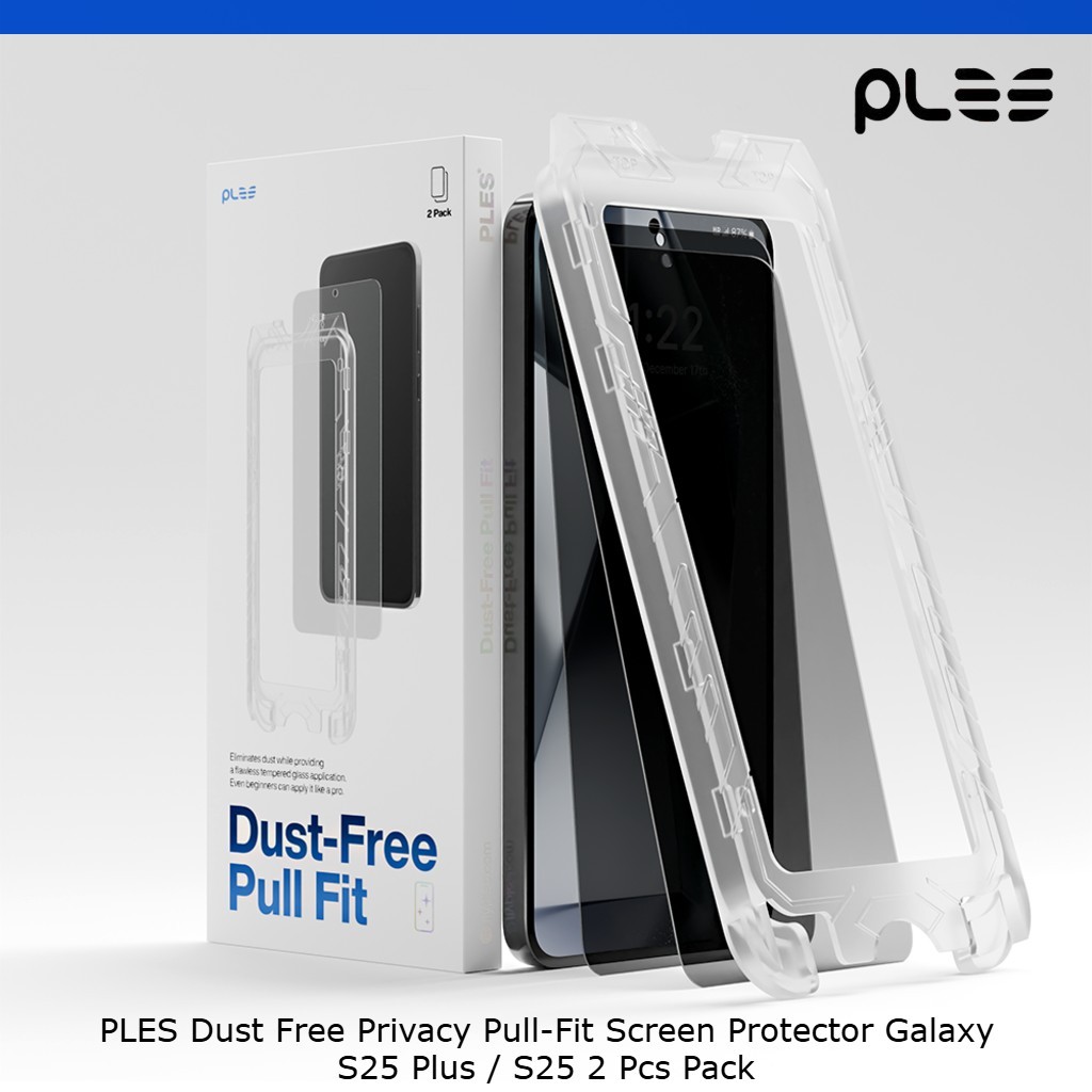 PLES ตัวป้องกันหน้าจอความเป็นส่วนตัวแบบดึงไร้ฝุ่นสําหรับ Galaxy S25 Plus / S25 2 ชิ้นแพ็ค
