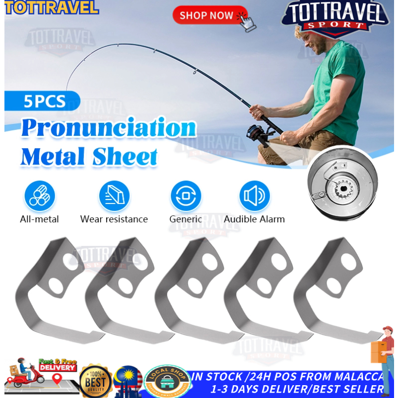 5PCS Clicker AlarmUniversal Fishing Reel Clicker พร้อมลาก Alarm -Adjustable Clicker Set Daiwa/Spinni