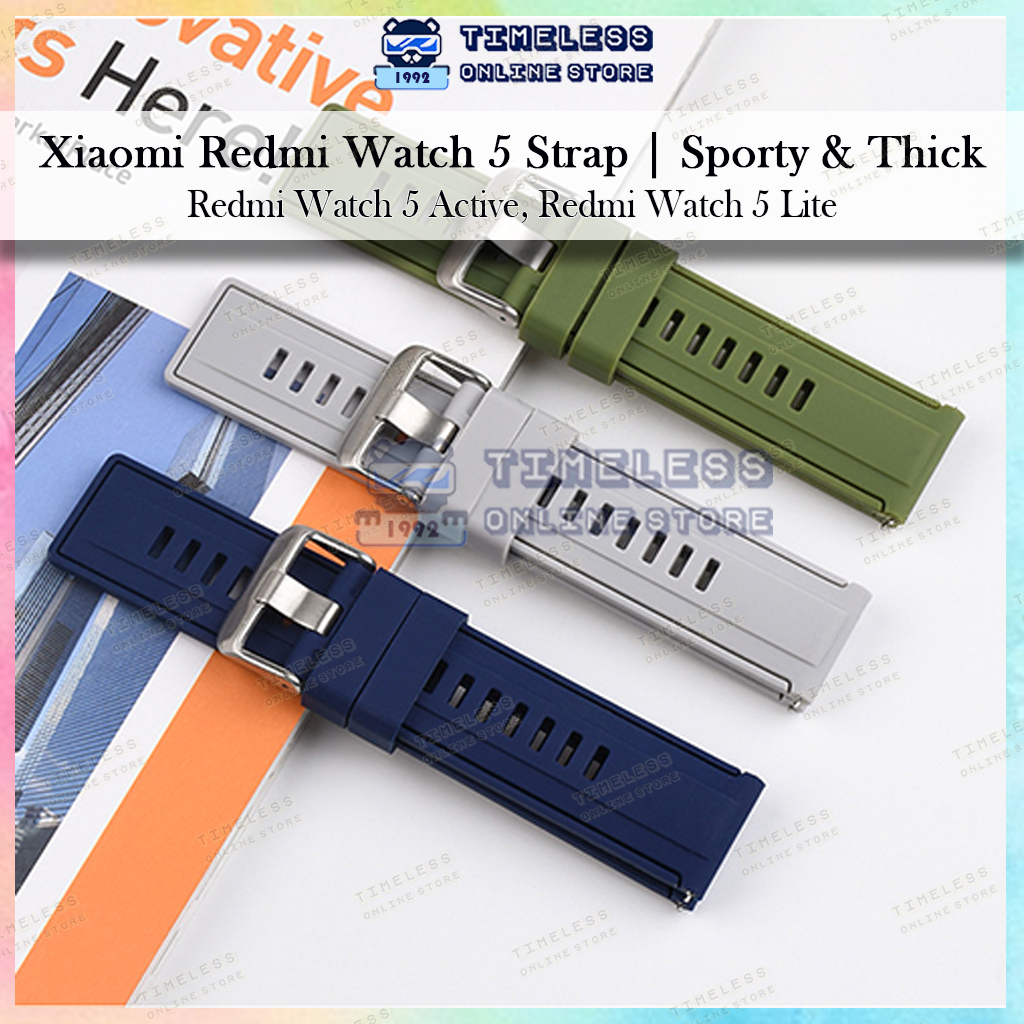 🇲🇾 สาย Xiaomi Redmi Watch 5 Active / 5 Lite, Sport Series 22mm, หัวเข็มขัดสแตนเลส (Xiao Mi 5active 5