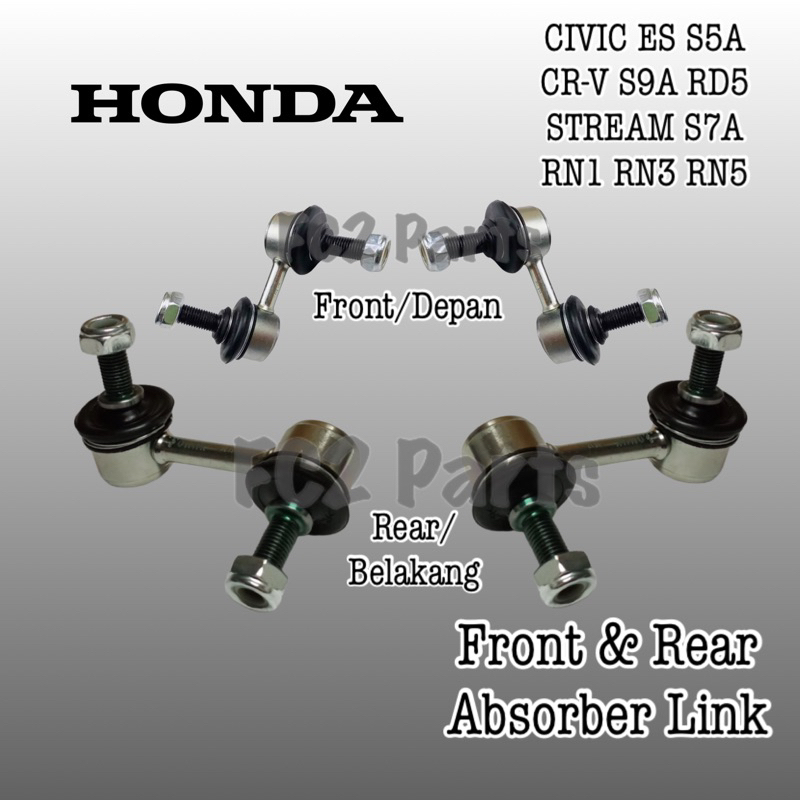 1car 4pcs Honda Civic ES S5A CR-V S9A RD5 Stream S7A RN1 RN3 โช้คอัพหน้าและหลัง Link Set Depan & Bel
