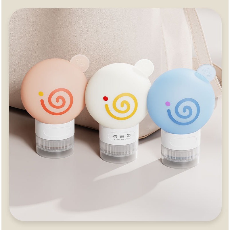 HO343 甜圈 瓶น่ารักโดนัทซิลิโคนขวดเดินทาง60Ml/90ml Leak-proof Squeezableเครื่องแป้งคอนเทนเนอร์