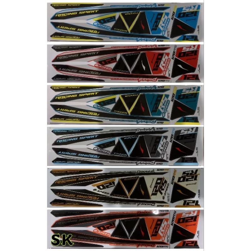 MODENAS DINAMIK 120 SPECIAL EDITION (11) STRIPE BODY STICKER !!!