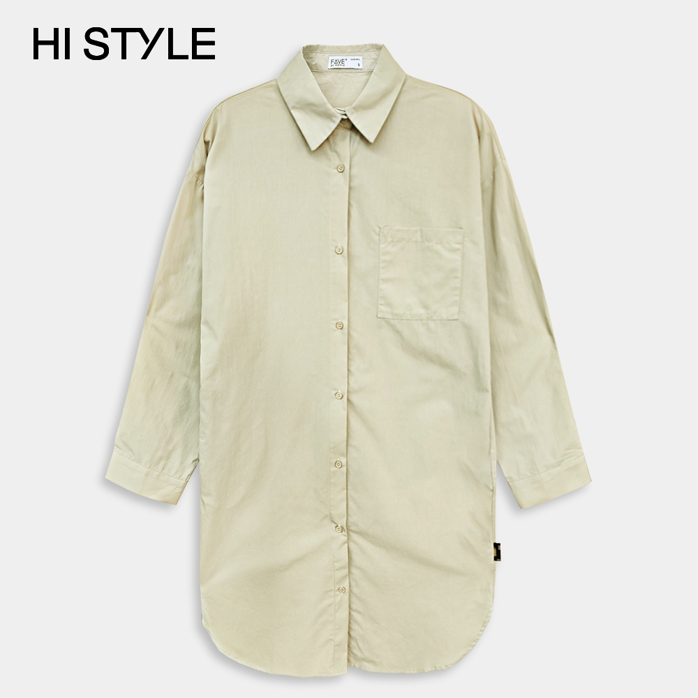 HI STYLE เดรสเชิ้ตผู้หญิง - สีกากี - FVB510112 / ชุดเดรสผู้หญิงแขนยาว - สีกากี