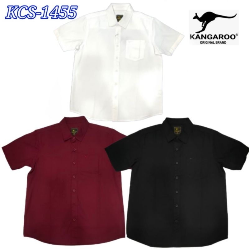 KANGAROO เสื้อเชิ้ตแขนสั้นคอปก KCS 1455