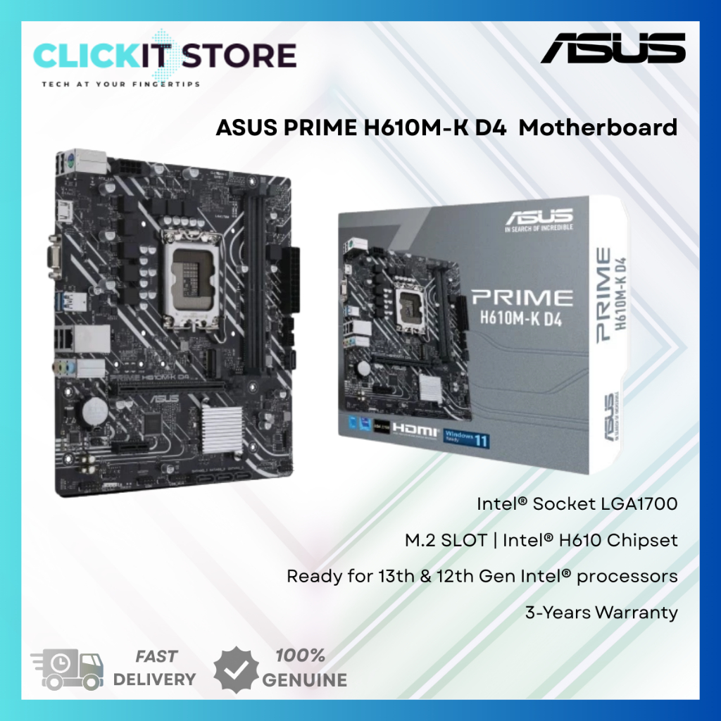 เมนบอร์ด ASUS PRIME H610M-K D4 LGA1700