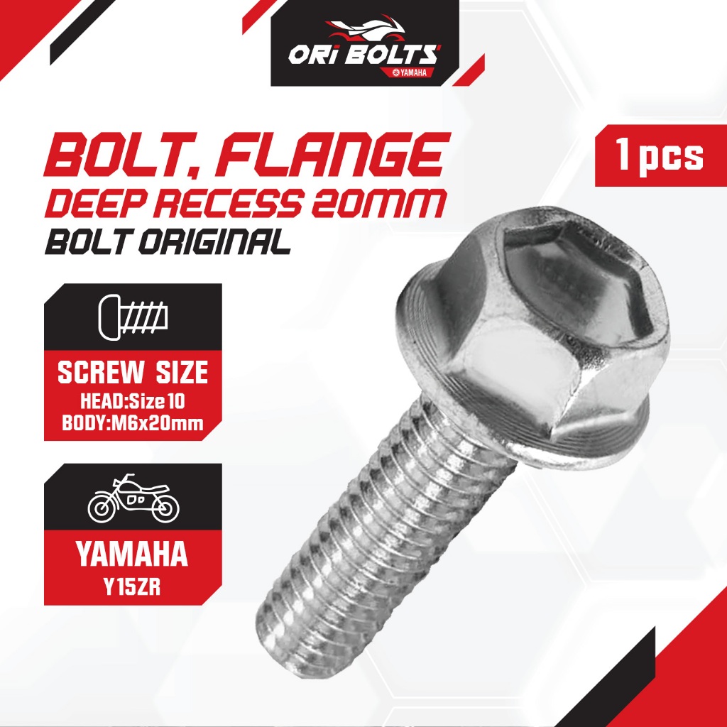 95D32-06020 Yamaha Y15ZR Y15 Y16ZR Y16 Bolt สปอยเลอร์มือจับที่นั่ง Besi Belakang ขนาด 10